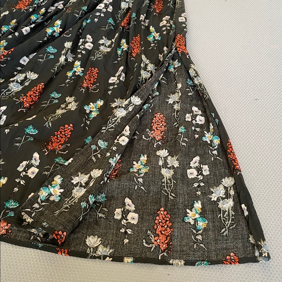 Natural Life Gray Multicolor Floral Print Addie Midi Skirt Size XL - Picture 9 of 13
